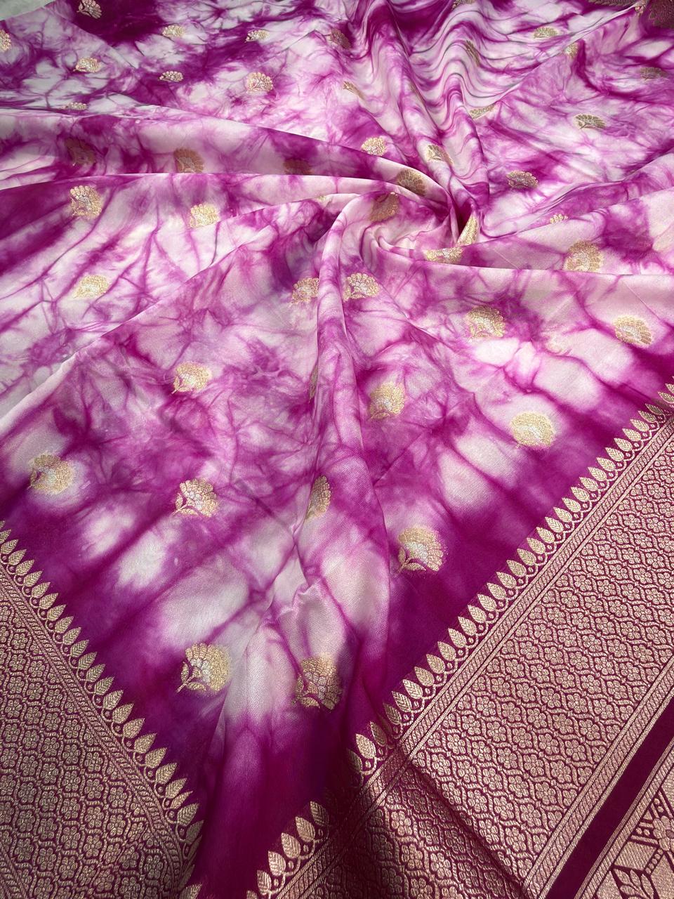 Banarasi Butter Silk Shibori Tie&Dye Saree