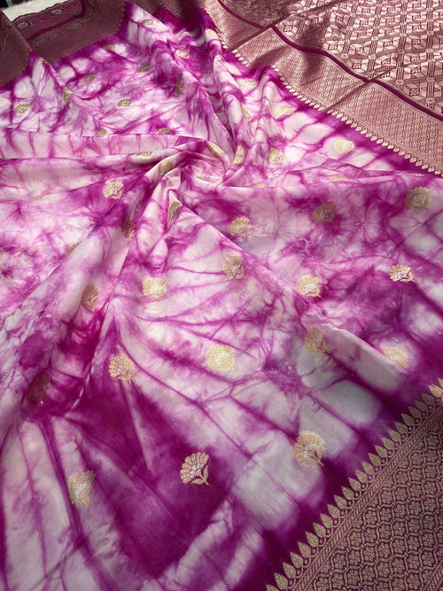 Banarasi Butter Silk Shibori Tie&Dye Saree