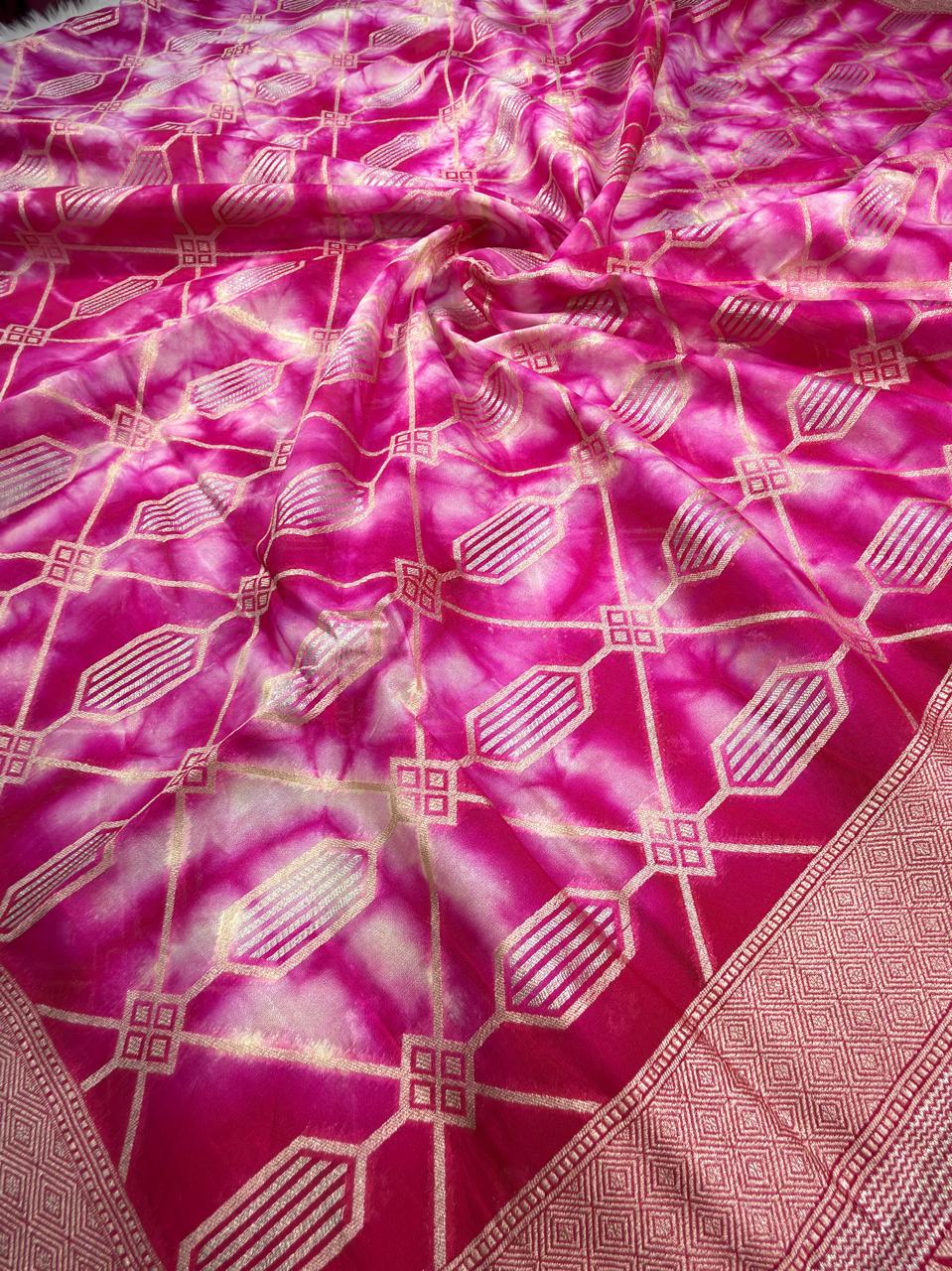 Banarasi Butter Silk Shibori Tie&Dye Saree