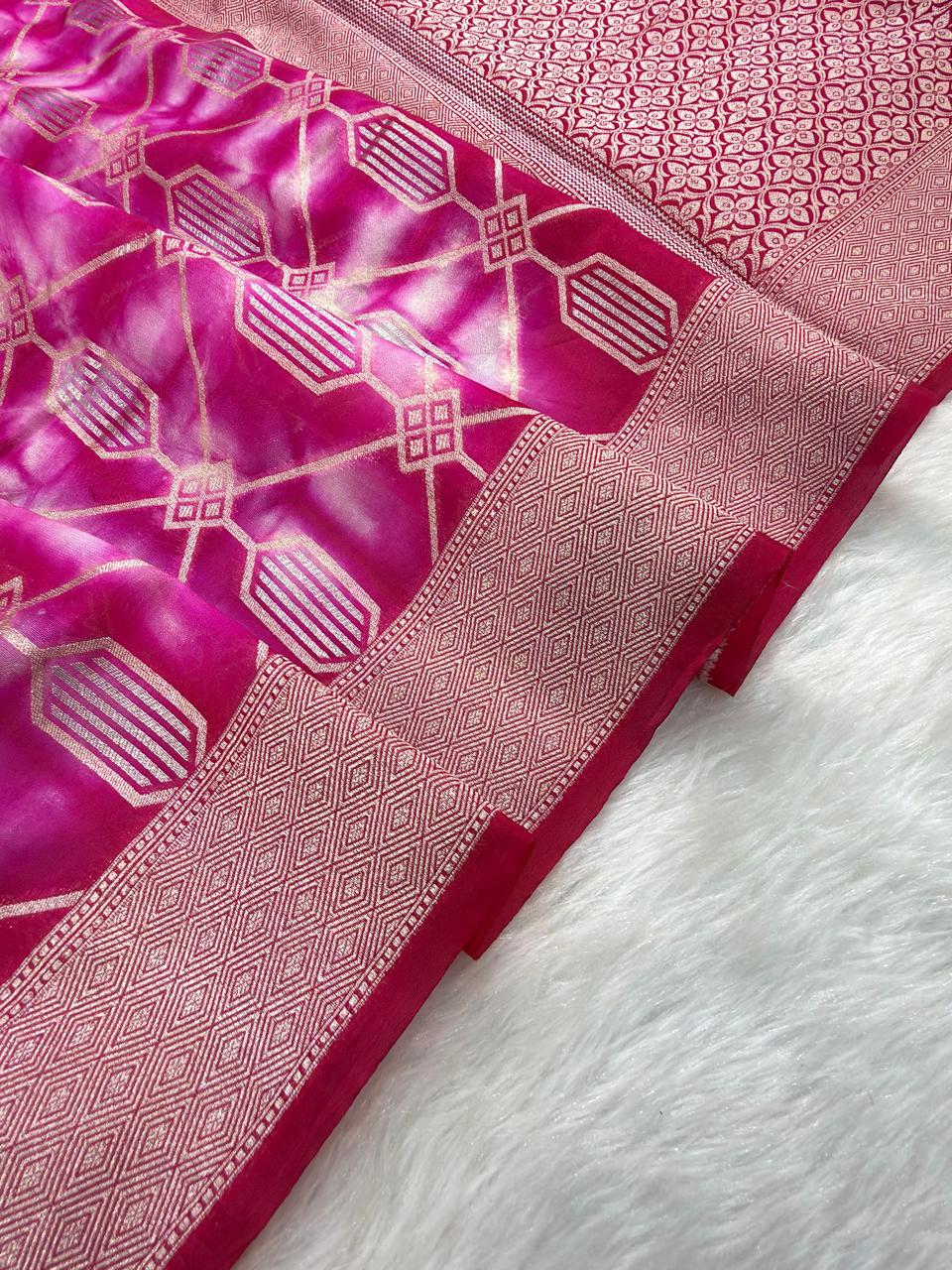 Banarasi Butter Silk Shibori Tie&Dye Saree
