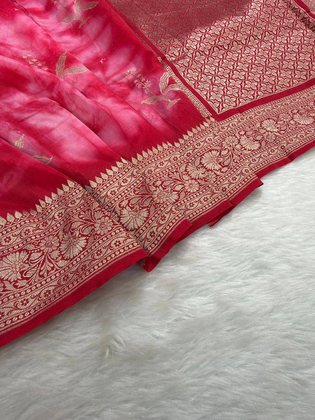 Banarasi Butter Silk Shibori Tie&Dye Saree
