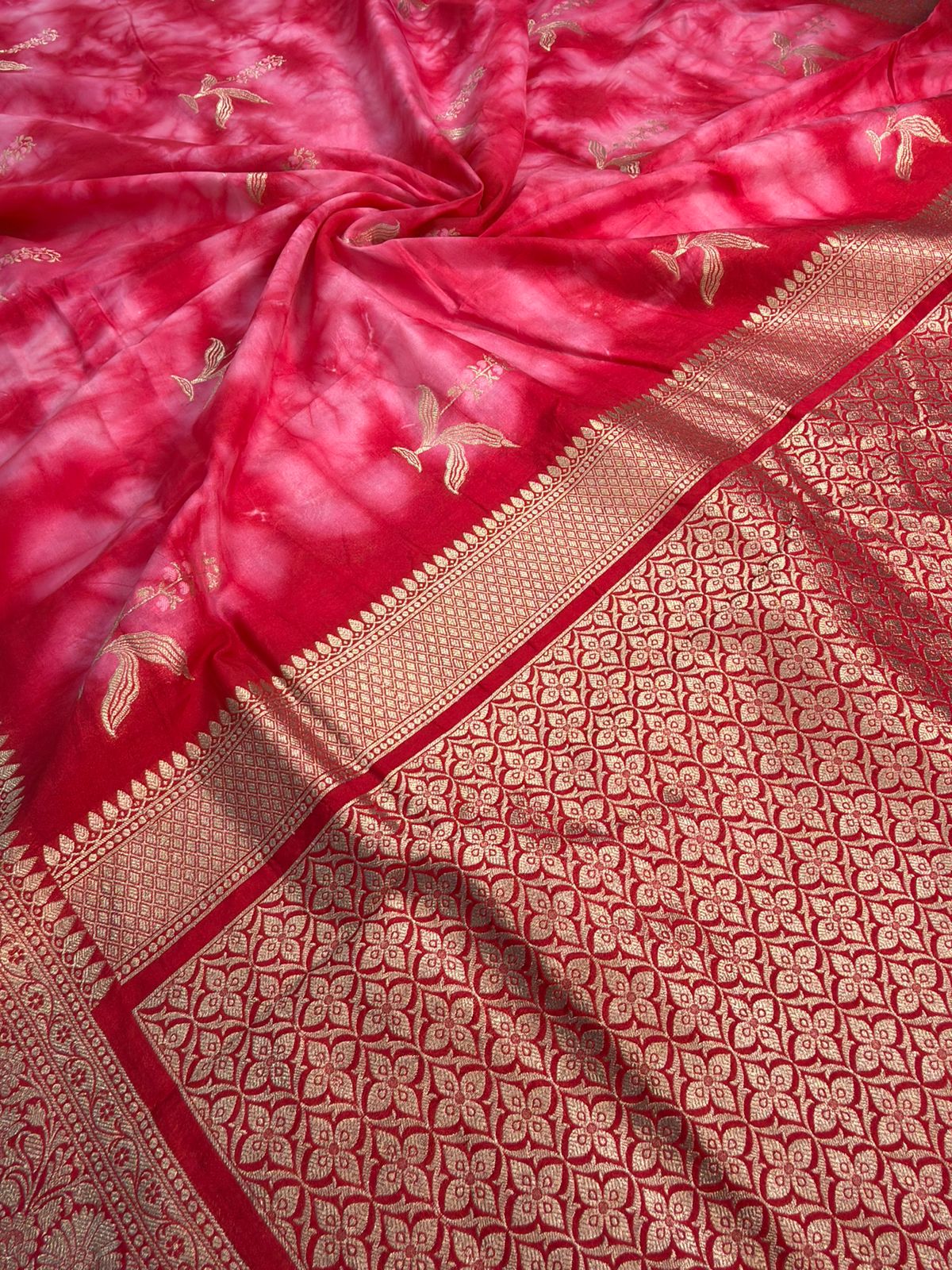 Banarasi Butter Silk Shibori Tie&Dye Saree