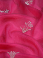 Banarasi Viscose Crush Saree – Pink & Rani Pink