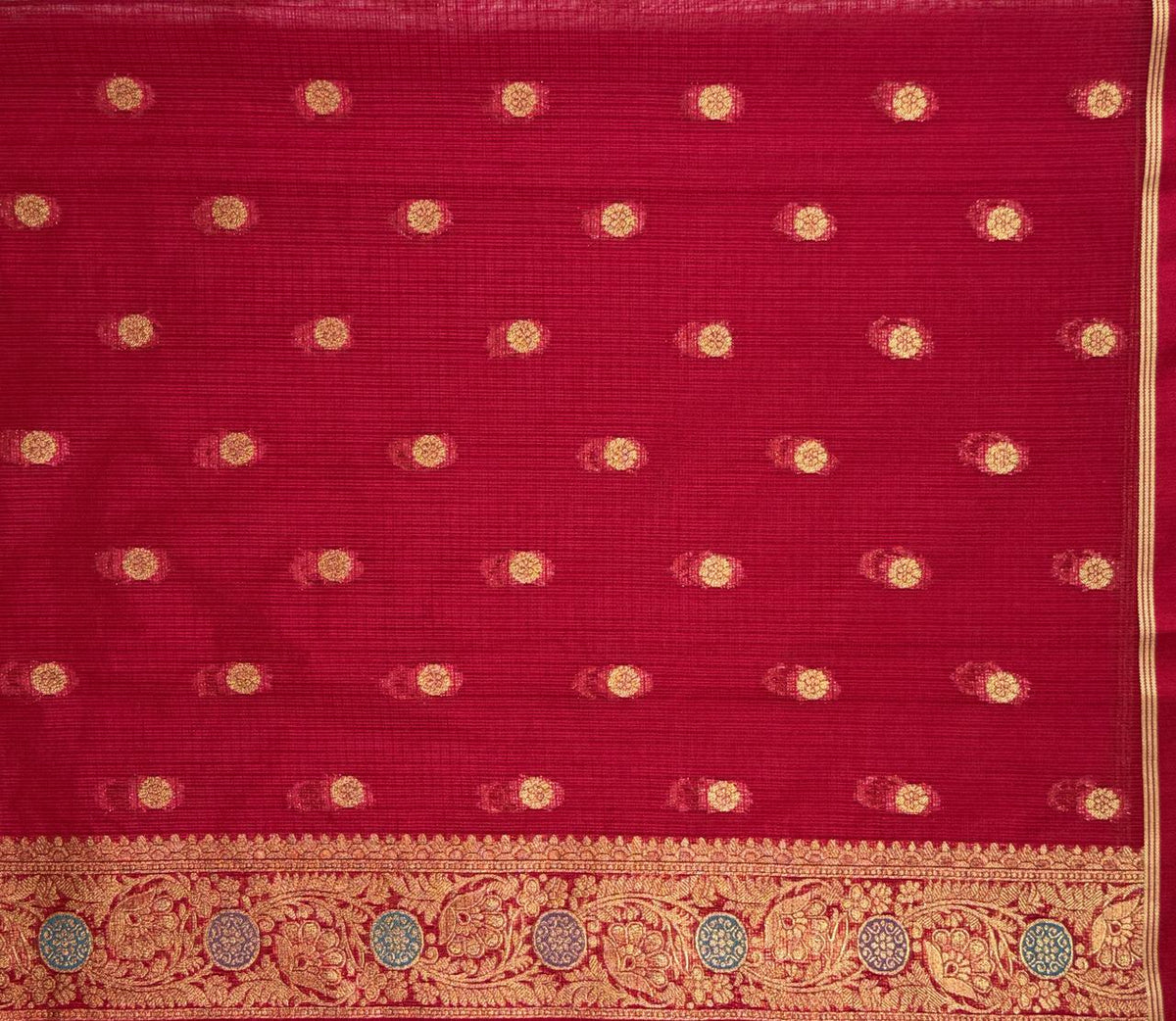 Maroon Red Banarasi Soft Silk Saree with Floral Minakari Border  Paisley Jaal Pallu