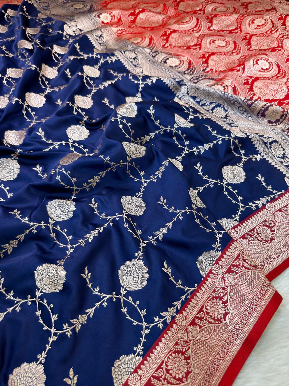 Banarasi Mushru Katan Silk Saree