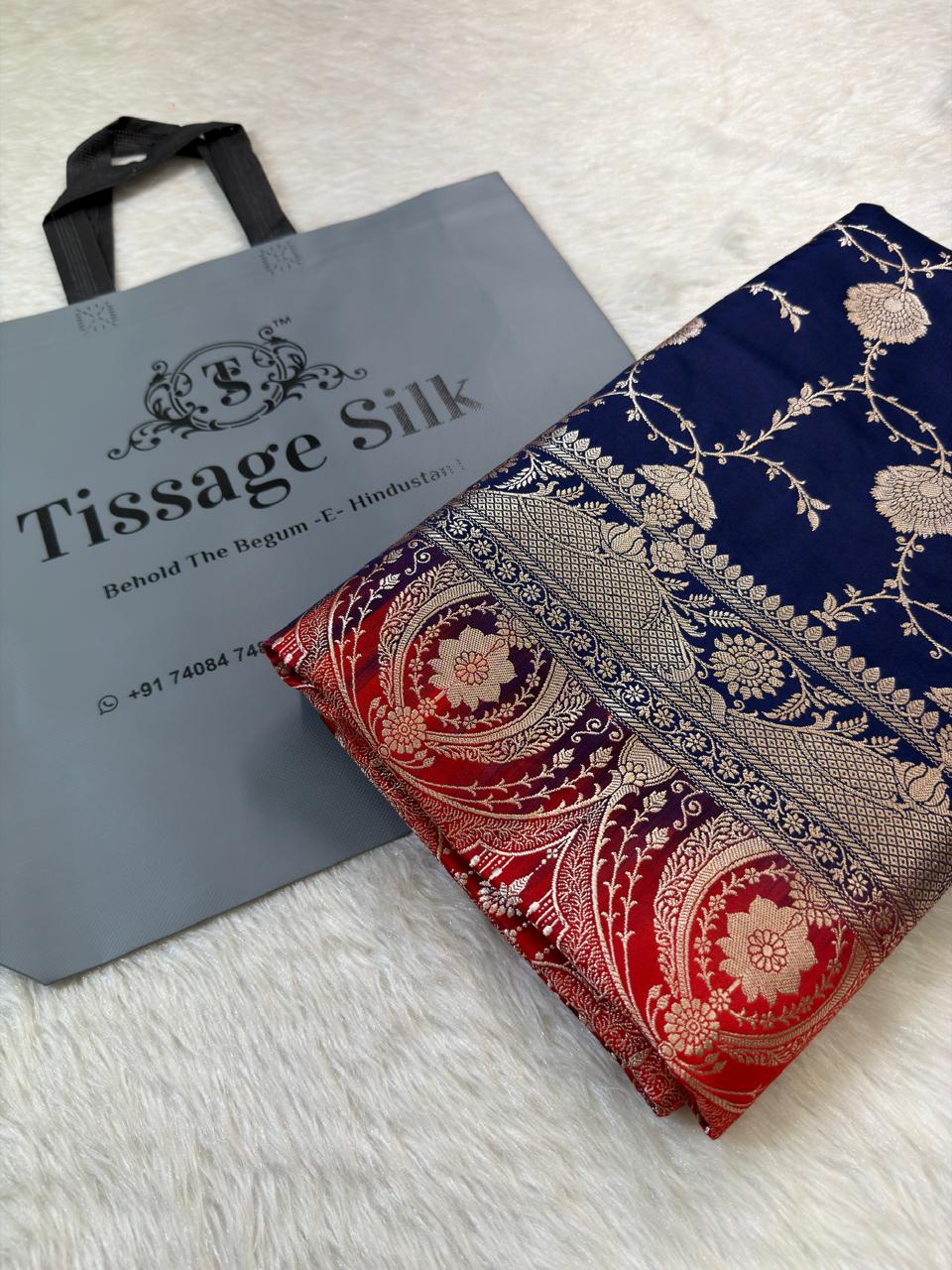 Banarasi Mushru Katan Silk Saree