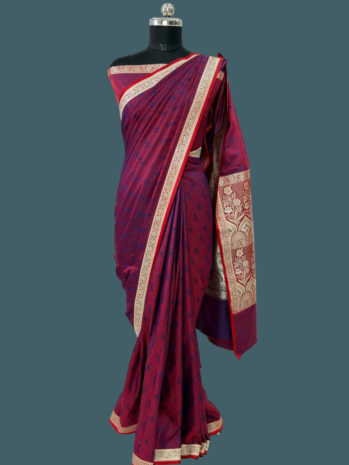 Banarasi Mushru Katan Silk Tanchuii Saree
