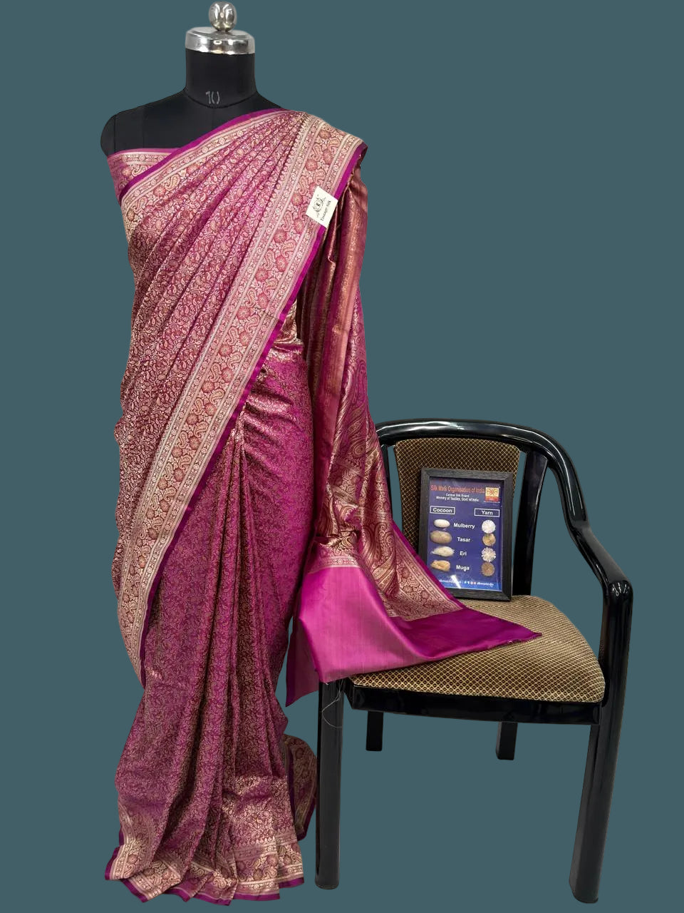 Banarasi Mushru Pashmina Katan Silk Saree