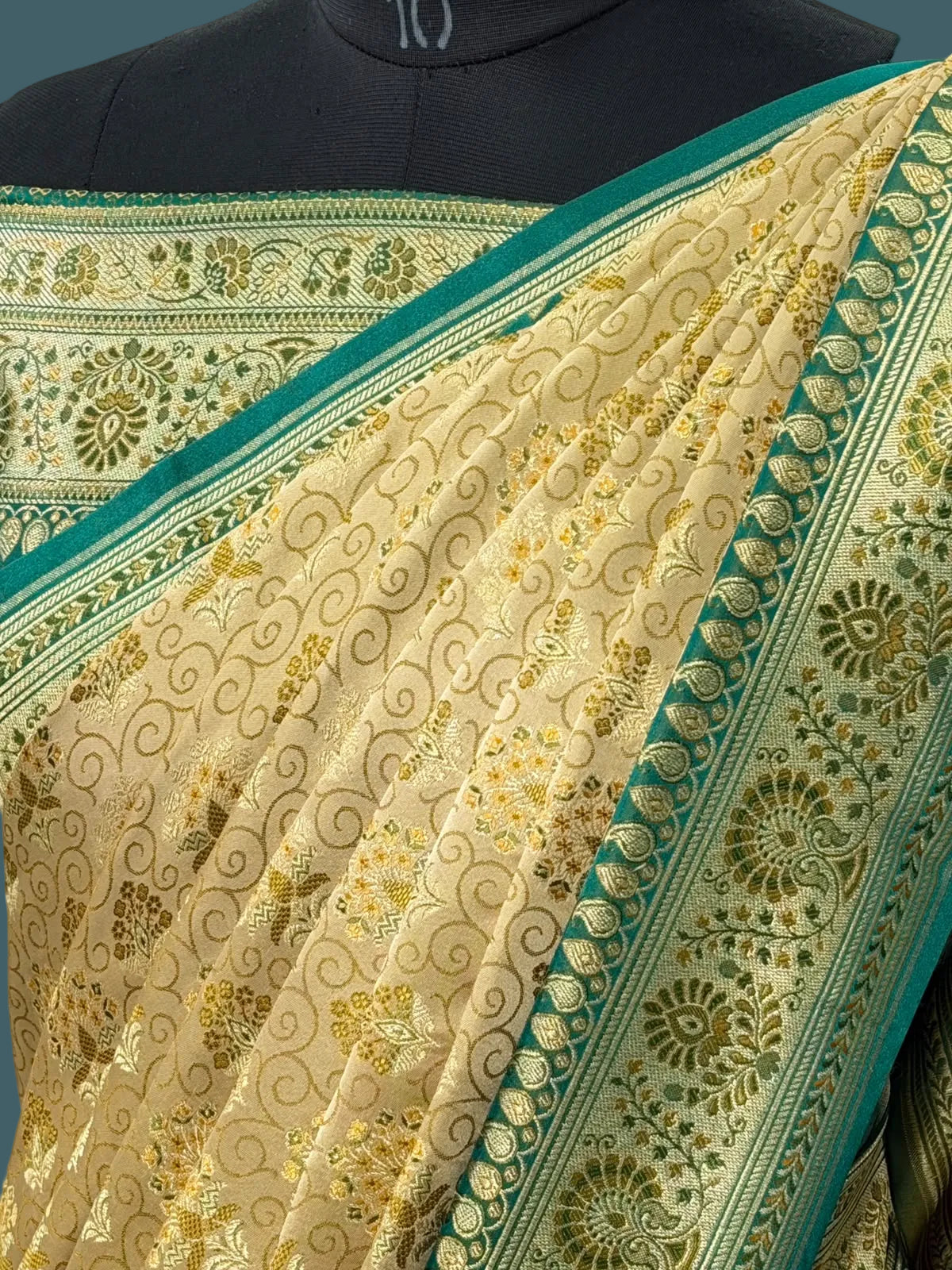 Banarasi Mushru Katan Pashmina Tanchui Silk Saree
