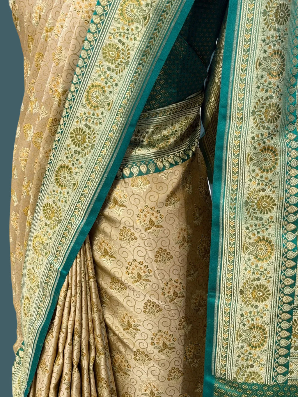 Banarasi Mushru Katan Pashmina Tanchui Silk Saree