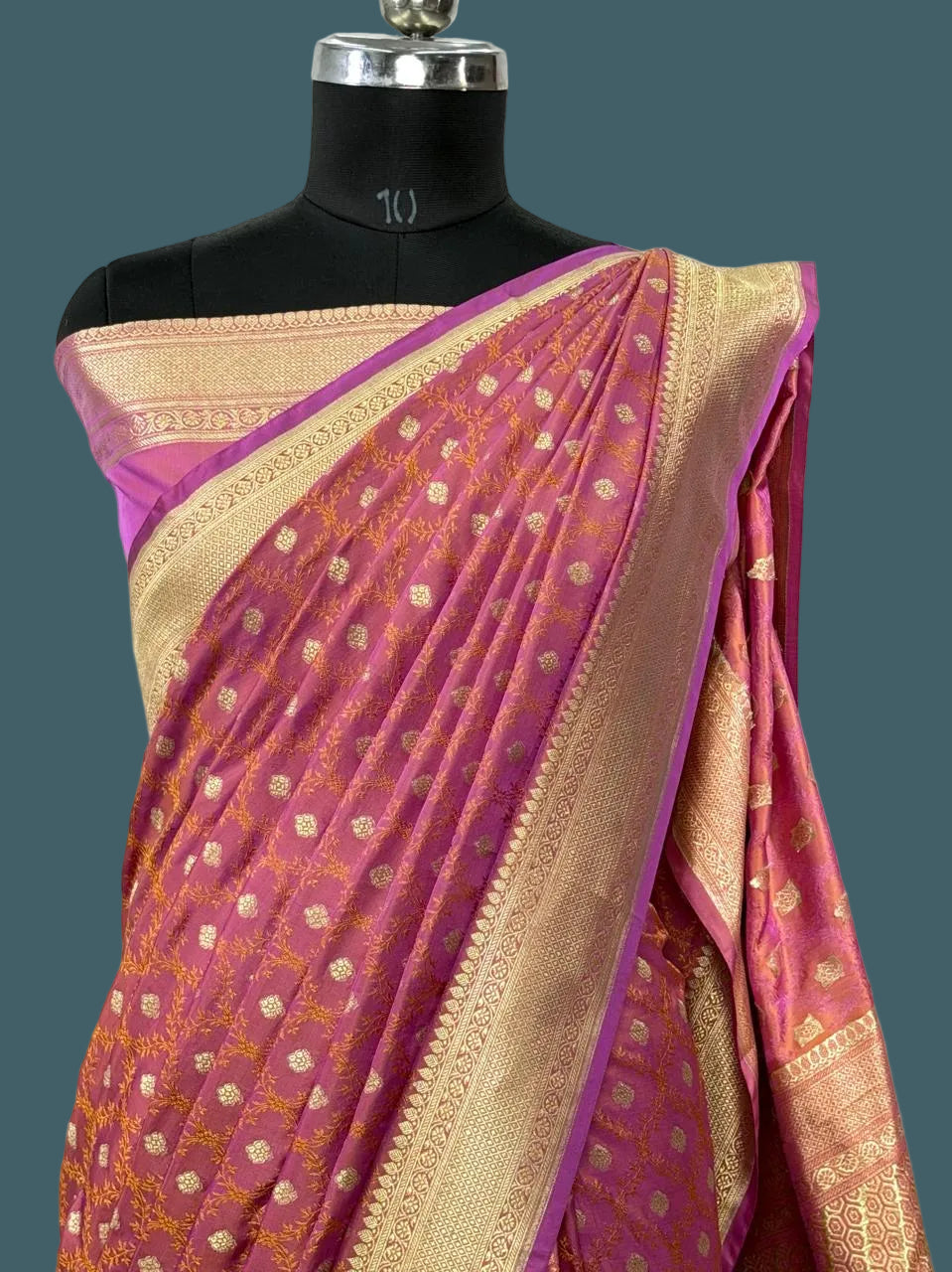 Banarasi Mushru Katan Pashmina Silk Saree