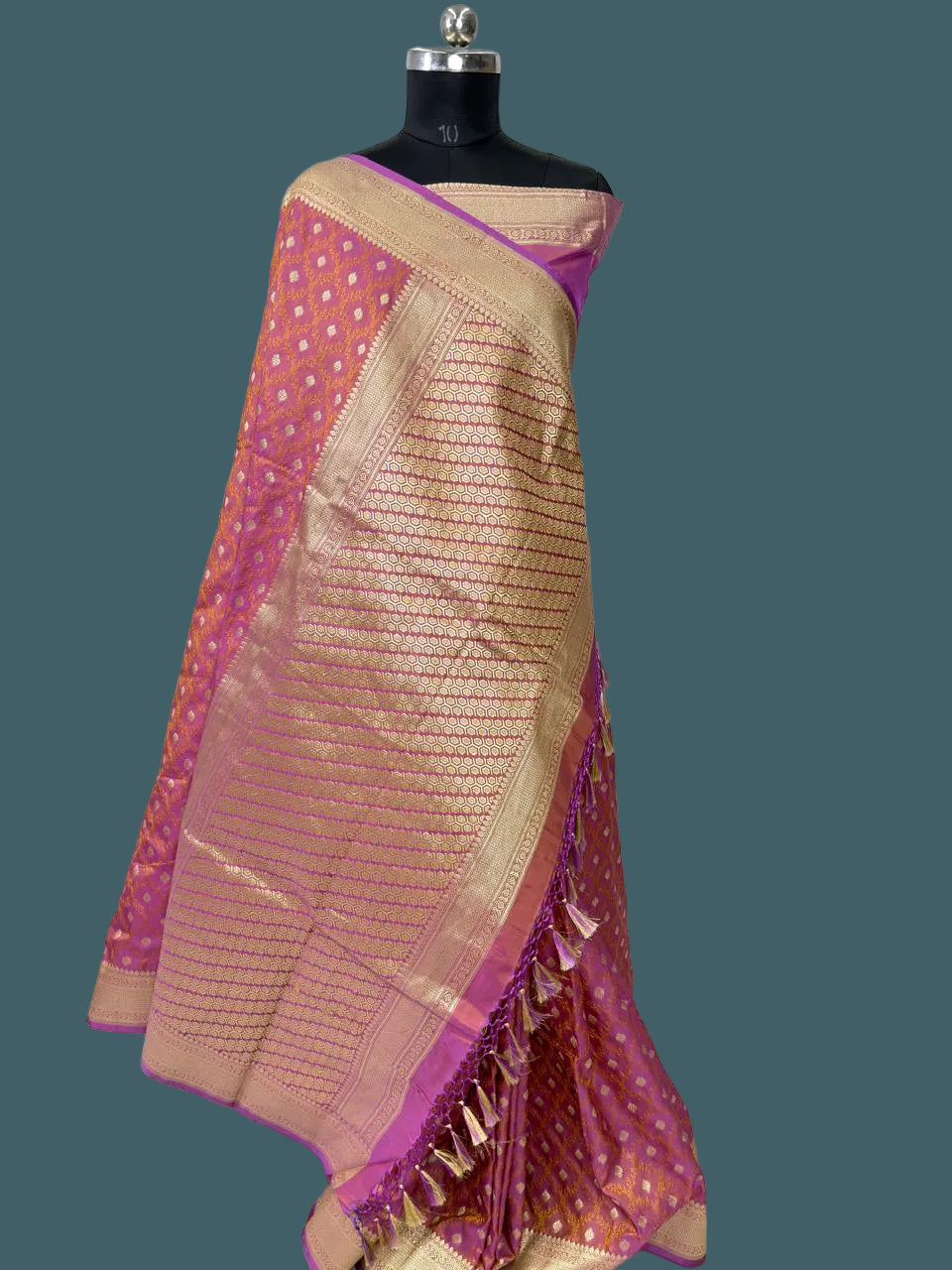 Banarasi Mushru Katan Pashmina Silk Saree