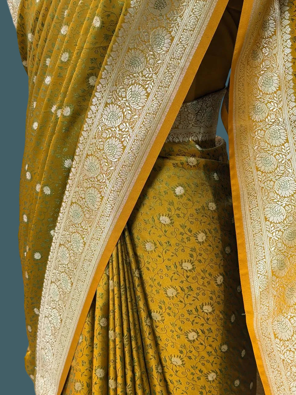 Banarasi Mushru Pashmina Katan Silk Saree