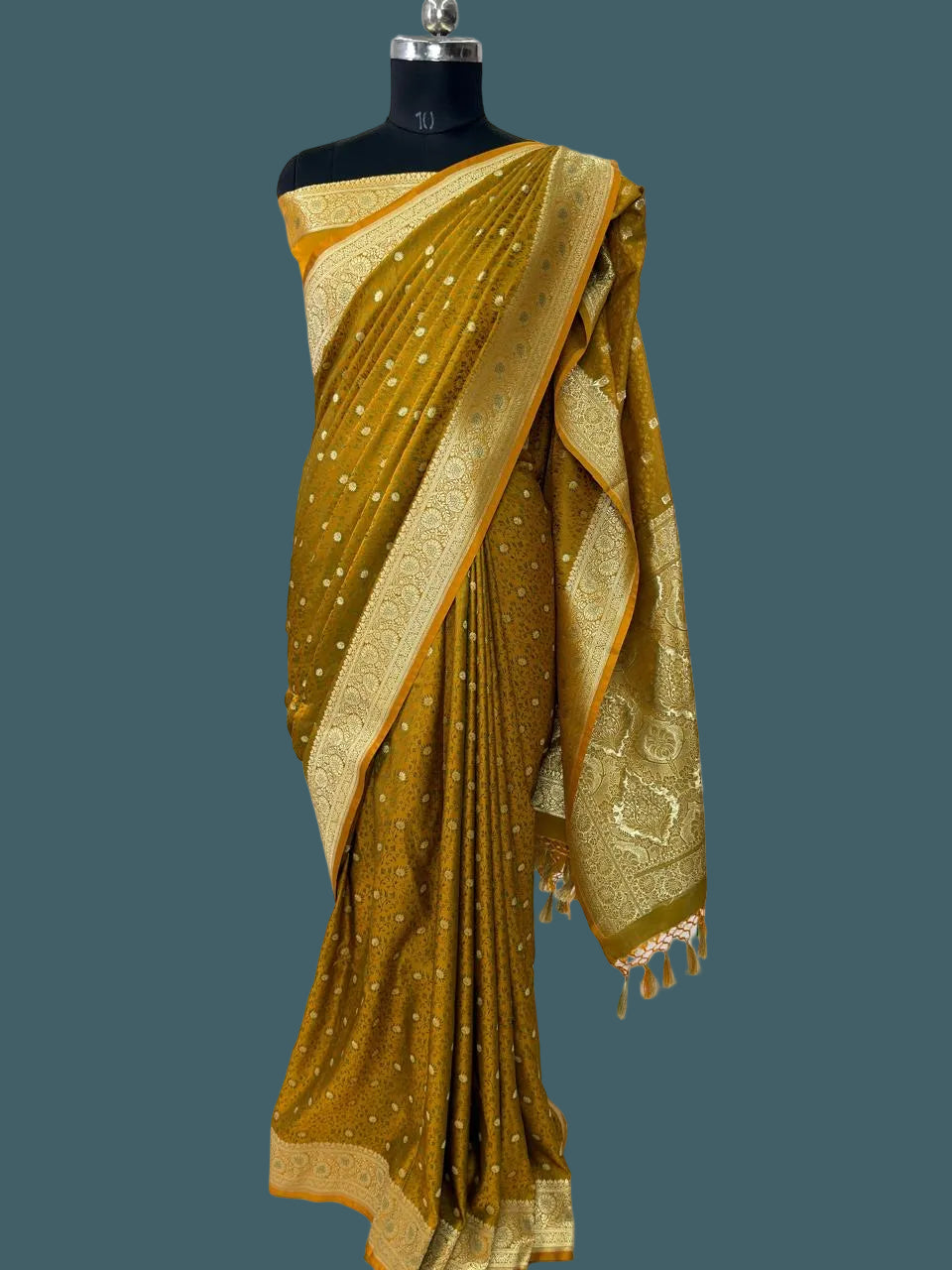 Banarasi Mushru Pashmina Katan Silk Saree