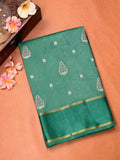 Sea Green Banarasi Soft Mashru Silk Saree with Paisley Motifs Minakari Pallu