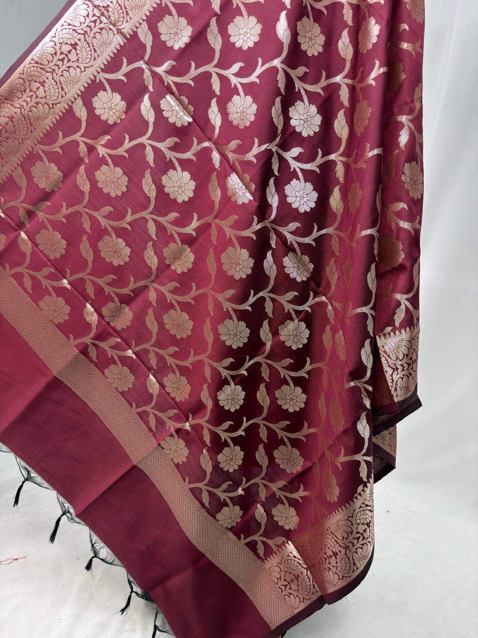 Banatasi Semi Katan Silk Suit (3 piece set)