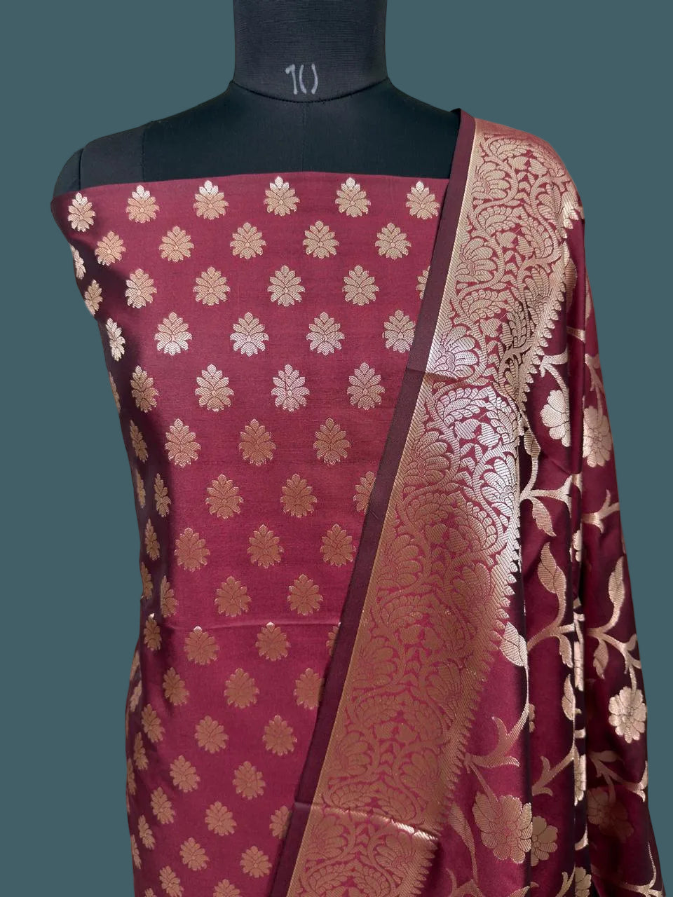 Banatasi Semi Katan Silk Suit (3 piece set)