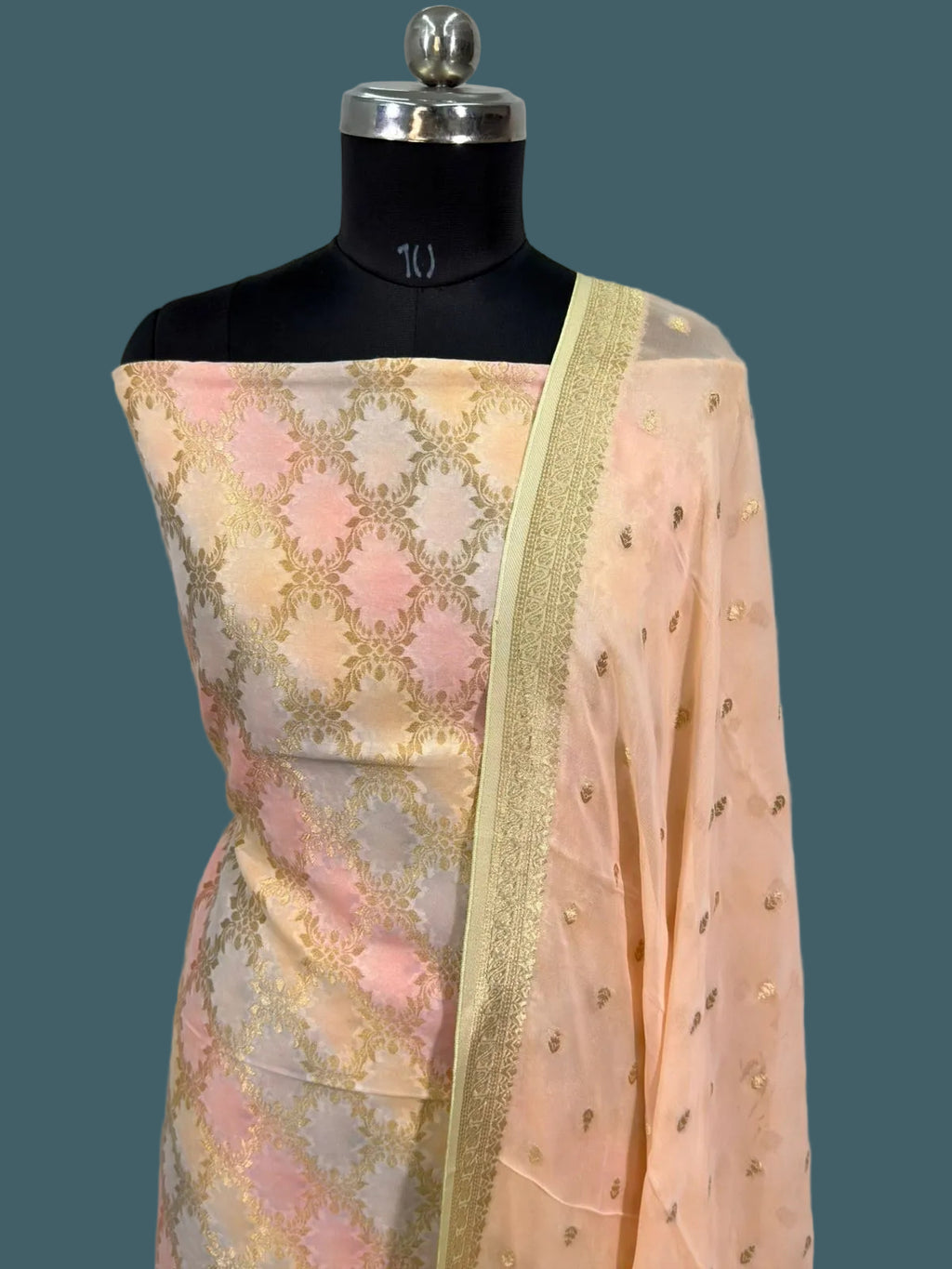 Banarasi Khaddi Georgette Suit( 3 piece set)