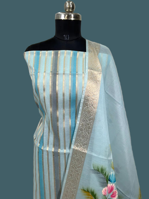 Banarasi Chiniya Silk Digital Printed  Suit (3 piece set)