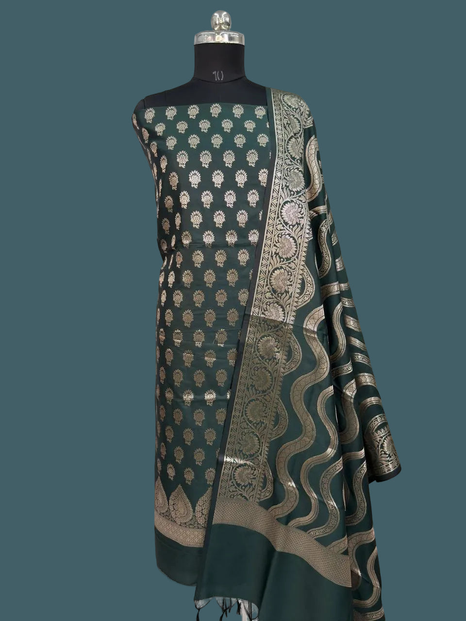 Banatasi Semi Katan Silk Suit (3 piece set)