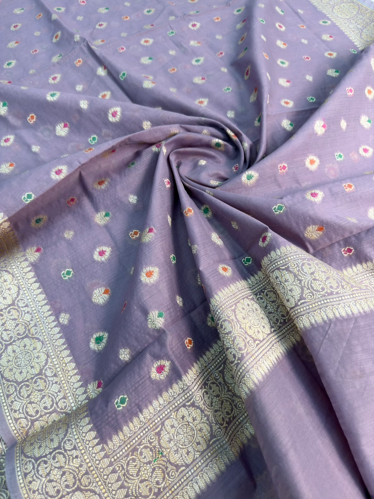 Banarasi Muga Silk Suit (3 piece set)