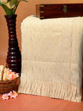 Fancy Tissue Crush Saree – Champagne Gold