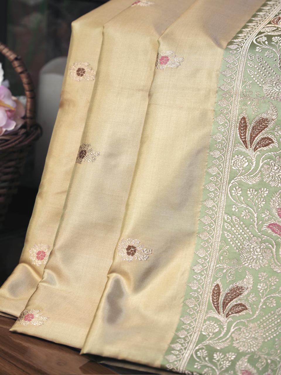 Banarasi Pure Katan Silk Handwoven Saree